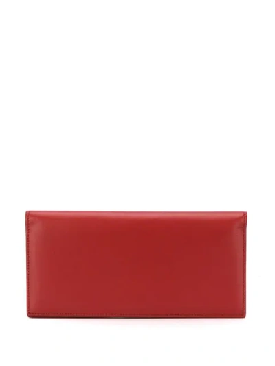 Shop Jil Sander Rectangular Embossed Logo Wallet In Red