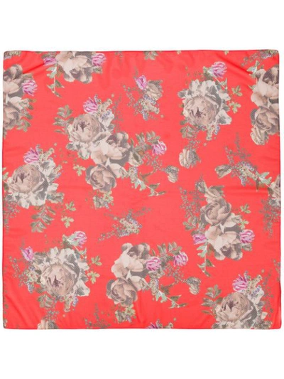 FLORAL EMBROIDERED NECK-TIE SCARF