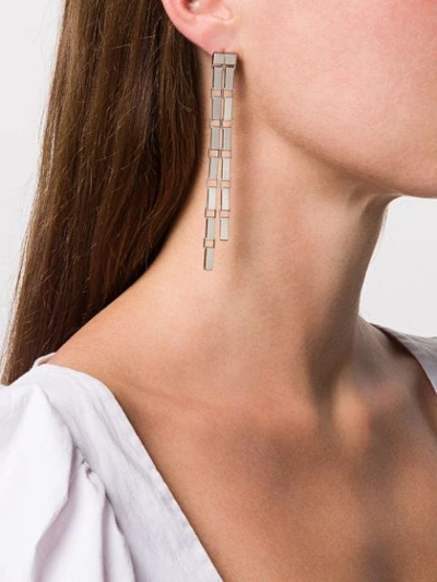Shop Ivi Signore Chain Drop Earrings In Silver