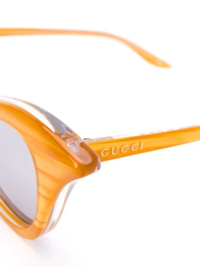 Shop Gucci Gg0707s Cat-eye Sunglasses In Yellow