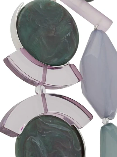 Shop Emporio Armani Double-layer Gemstone Necklace In Green