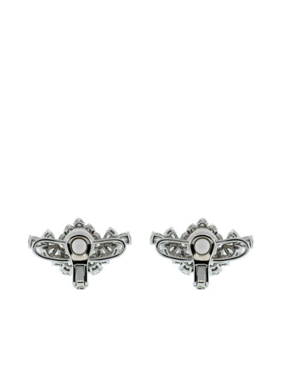 Shop Yeprem 18kt White Gold Diamond Clip-on Earrings In Silver