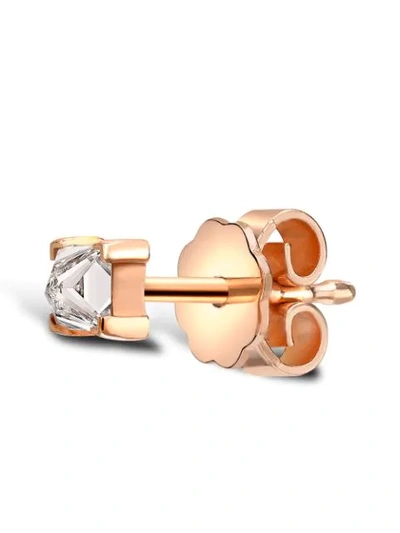 Shop Pragnell 18kt Rose Gold Rockchic Diamond Stud Earrings In Pink