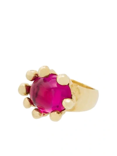 Shop Mondo Mondo Diva Stone-embellished Ring In Gold
