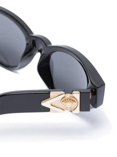 Shop Versace Medusa Cat-eye Frame Sunglasses In Black