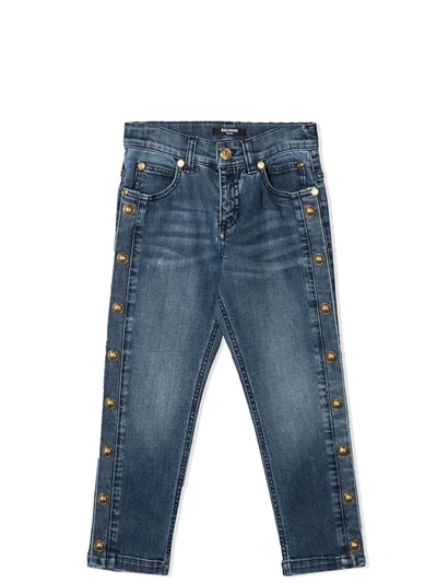 Shop Balmain Straight Jeans In Blue