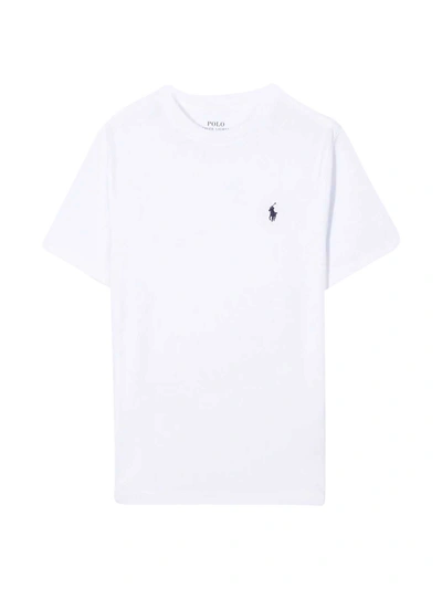 Shop Ralph Lauren White T-shirt Teen In Bianco