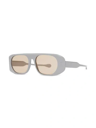 Shop Burberry Blake Curved-frame Sunglasses In Grey