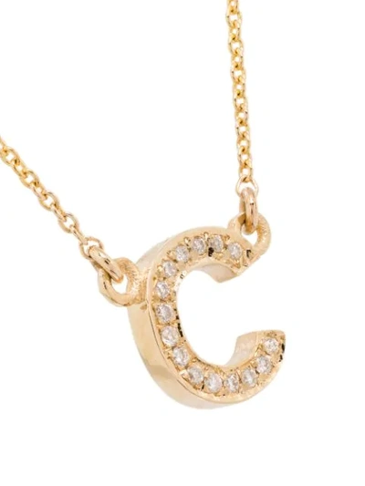 Shop Roxanne First 14kt Yellow Gold C Initial Necklace