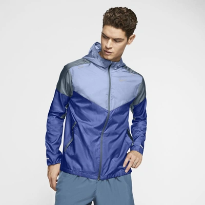 Shop Nike Windrunner Mens' Running Jacket In Astronomy Blue,light Marine,ozone Blue