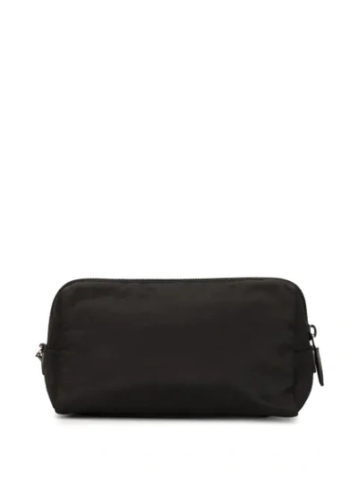 Pre-owned Prada Logos Cosmetic Pouch In Black