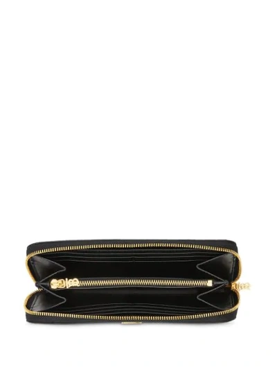 Shop Burberry Monogram Plaque Zip-around Wallet In Black