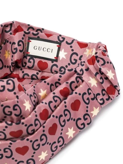 Shop Gucci Multi-print Gg Supreme Headband In Pink