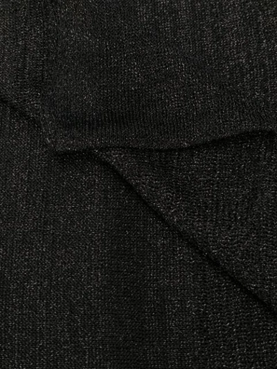 Shop Missoni Metallic-knit Scarf In Black