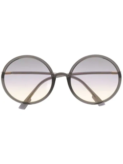 Dior Sostellaire3 Round-frame Sunglasses In Grey/ Brown Gradient | ModeSens