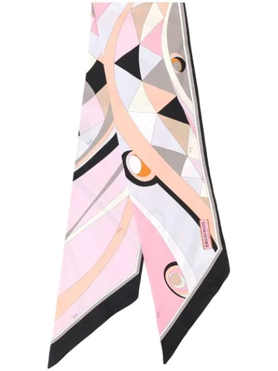 Shop Emilio Pucci Abstract Print Scarf In Pink