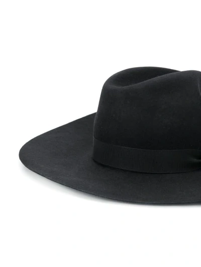 Shop Dsquared2 Knitted Wide Brim Fedora Hat In Black