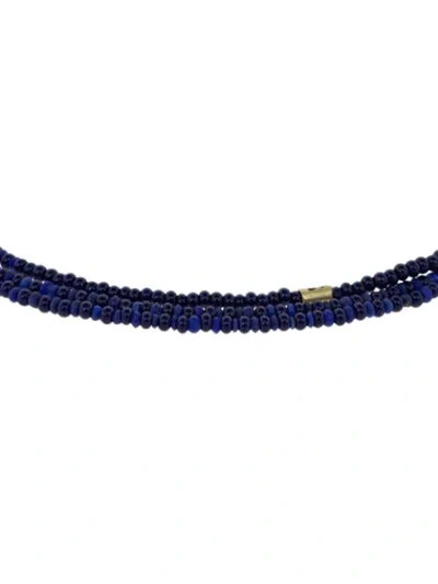 Shop Luis Morais 18kt Yellow Gold, Lapis Lazuli And Blue Sapphire Necklace