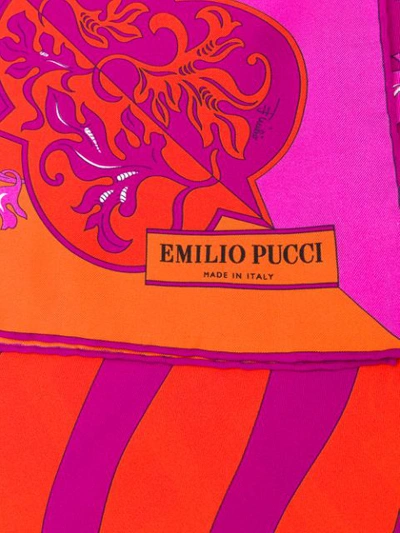 Shop Emilio Pucci X Koché Lupa-print Scarf In Pink