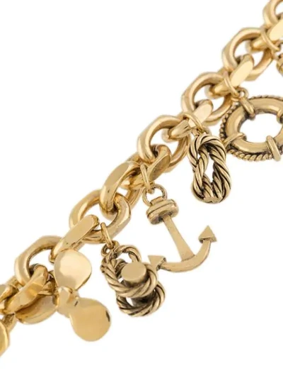 Shop Saint Laurent Nautical-charm Bracelet In Metallic