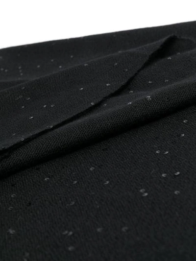 Brunello Cucinelli Sequin-embellished Cashmere-silk Blend Scarf In Black