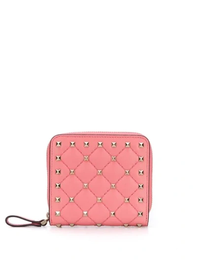 Shop Valentino Rockstud Wallet In Pink