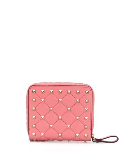 Shop Valentino Rockstud Wallet In Pink