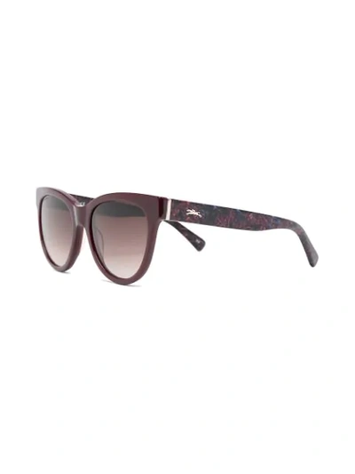 Shop Longchamp Tortoiseshell Cat-eye Sunglasses In Pink