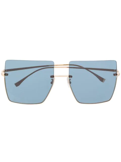 Square Sunglasses, 60mm In Gold | ModeSens