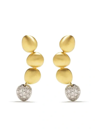 Shop Brumani 18kt Yellow And White Gold Corcovado Diamond Earrings