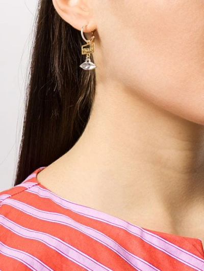 Wouters & Hendrix Mouth Drop Earrings In Silver