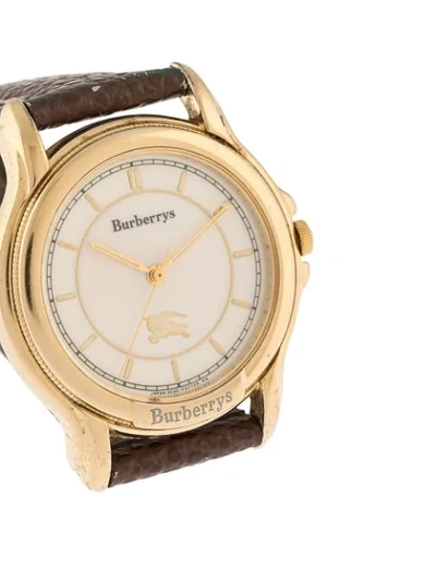 Pre-owned Burberry  3200 Quartz 30mm In Brown