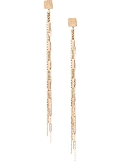 Shop Brunello Cucinelli Bead Chain Drop Earrings In Gold