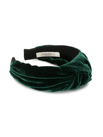 Shop Jennifer Behr Knot Detail Hairband In Green
