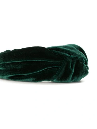 Shop Jennifer Behr Knot Detail Hairband In Green