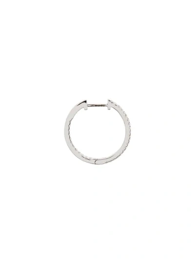 Shop Jacquie Aiche 14kt White Gold Diamond Hoop Earring In Metallic