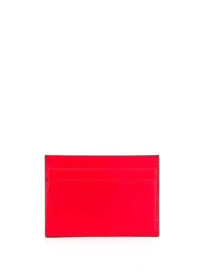 Shop Versace V Plaque Cardholder In Red