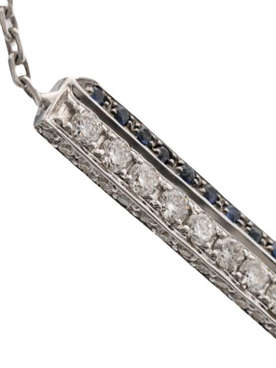 Shop Ralph Masri 18kt White Gold Diamond Triangle Necklace In Silver