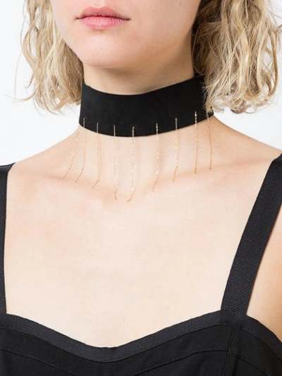 Shop Erth Suede Choker In Black