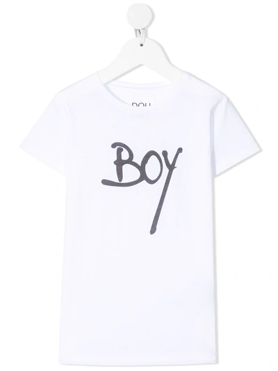 Shop Douuod Logo Print T-shirt In White