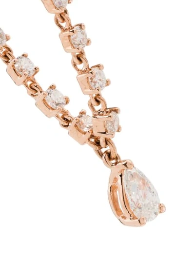 Shop Anita Ko 18kt Rose Gold Olivia Diamond Drop Earring In Pink