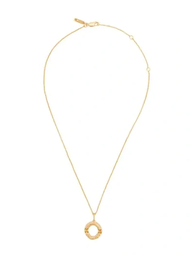 Shop Chloé Letter O Pendant Necklace In Gold