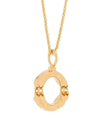 Shop Chloé Letter O Pendant Necklace In Gold