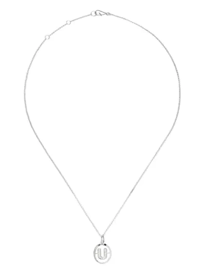 Shop Annoushka 18kt White Gold Diamond Initial U Necklace In 18ct White Gold