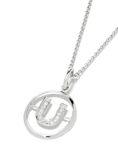 Shop Annoushka 18kt White Gold Diamond Initial U Necklace In 18ct White Gold