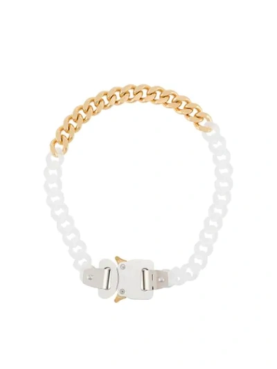 Shop Alyx Buckled Chain Necklace In White