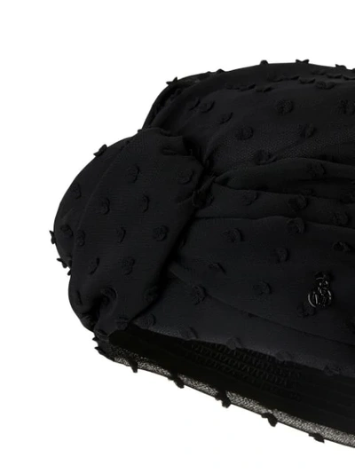 Shop Maison Michel Carrie Semi-sheer Turban In Black
