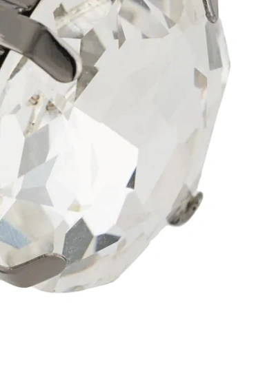 Shop Christopher Kane Crystal Drop Earrings In Silver