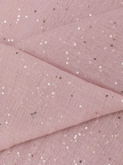 Shop Brunello Cucinelli Sequin-embellished Cashmere Scarf In Pink