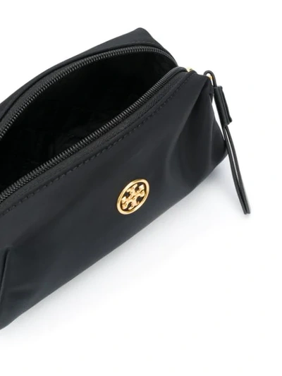 Shop Tory Burch Logo Plaque Pouch In Black